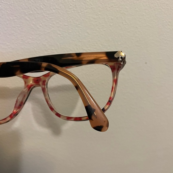 kate spade Cream Floral Print Eyeglass Temples with Red Accents - Picture 3 of 6